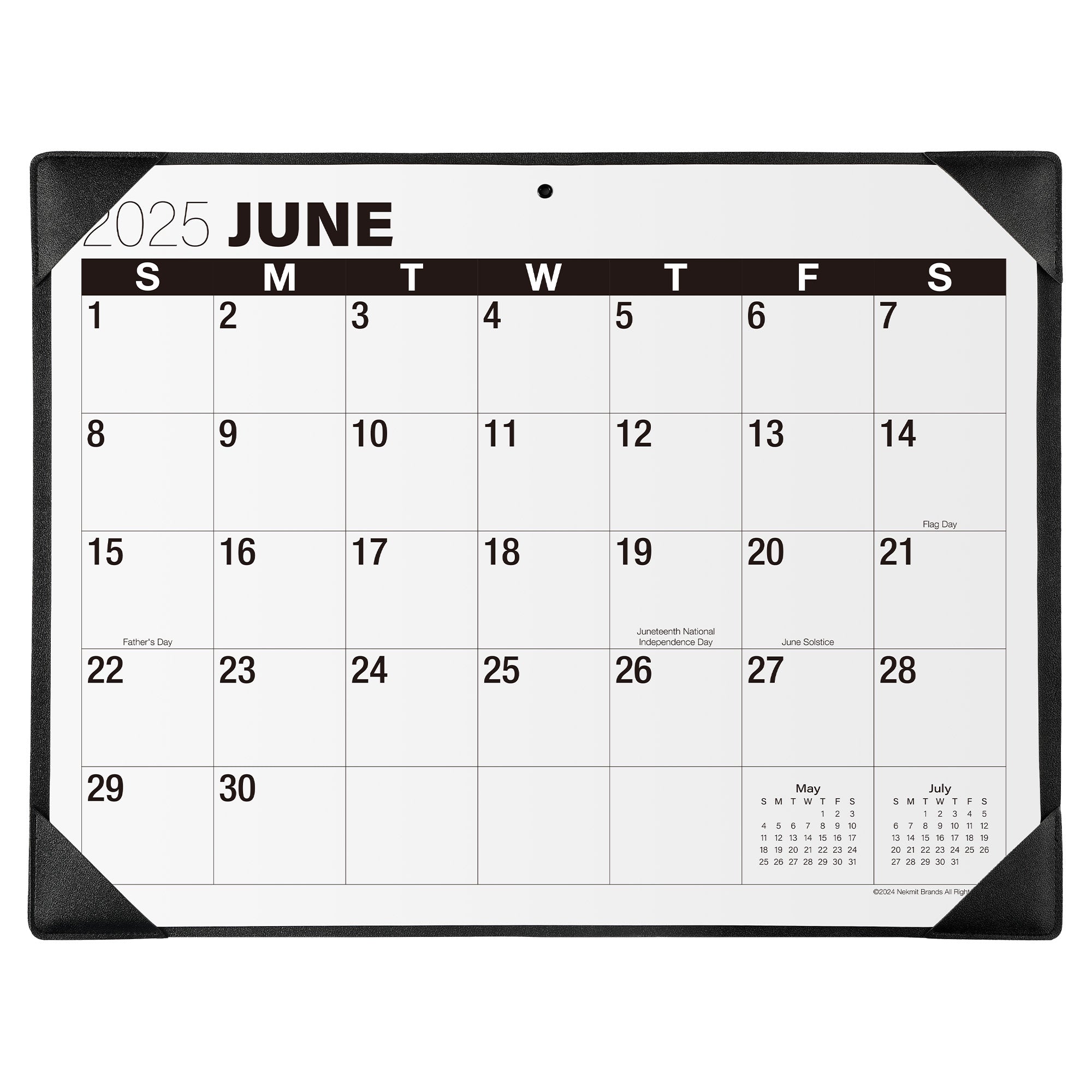 Nekmit 2024 - 2025 Large Desk Calendar with Desktop Mat 21" x 16.5"