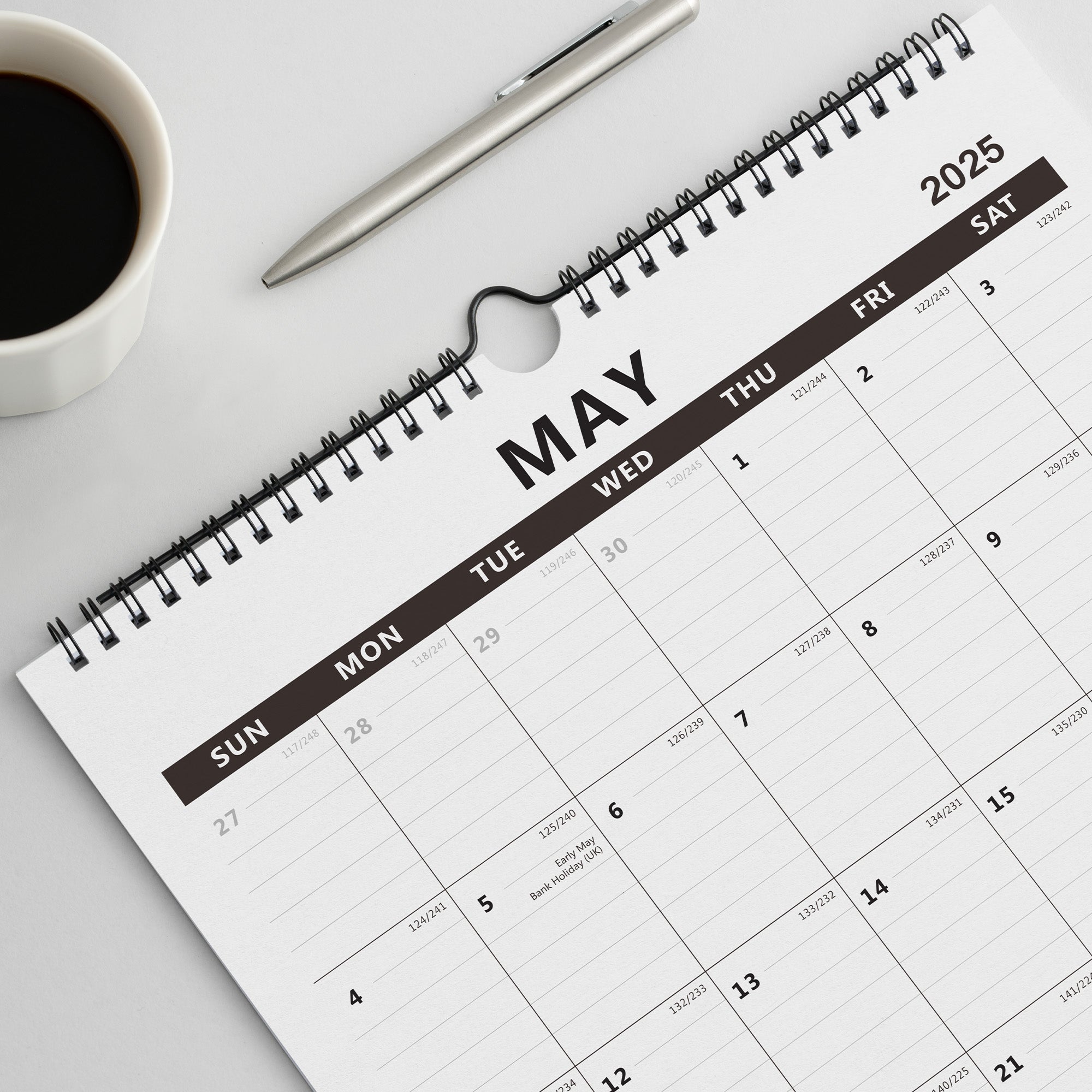 Nekmit 2025 - 2026 Wirebound Wall Calendar 15" x 12"