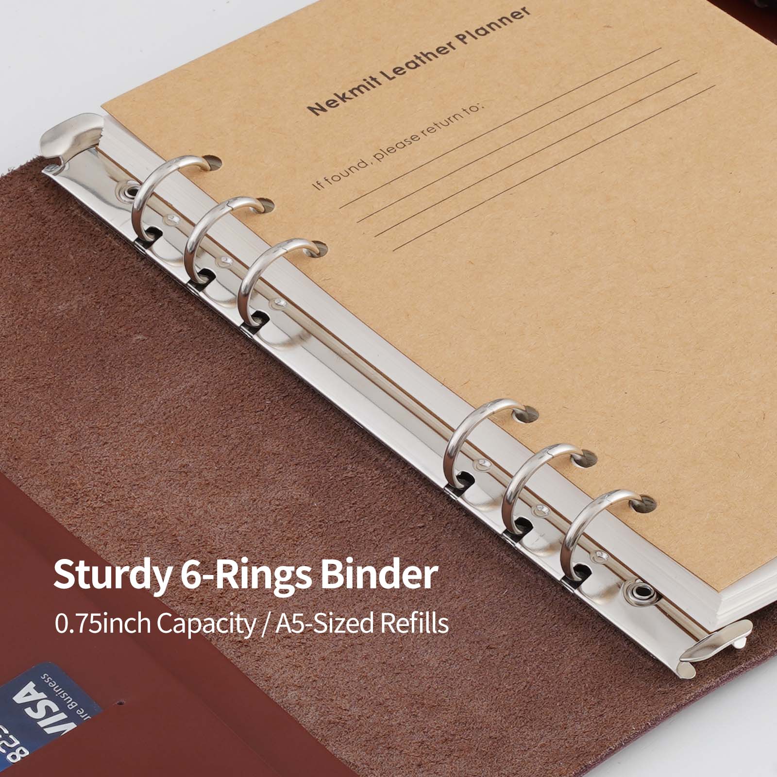 Nekmit Jan 2025 - Dec 2025 Binder Genuine Leather Planner