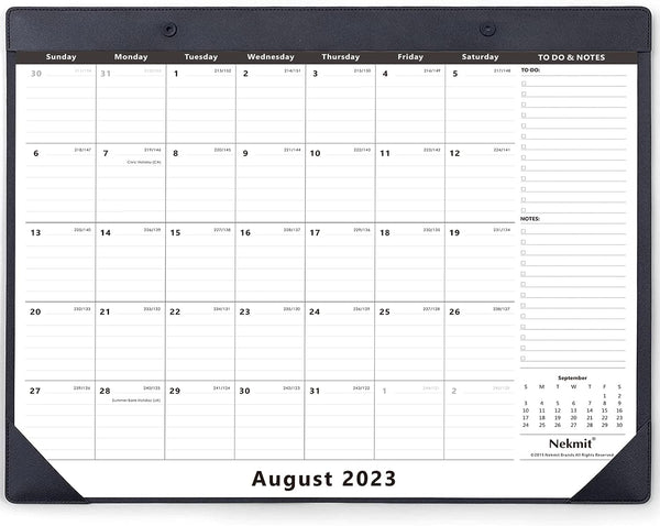 Nekmit 2023-2024 Desk Calendar, 21'' x 16.5''