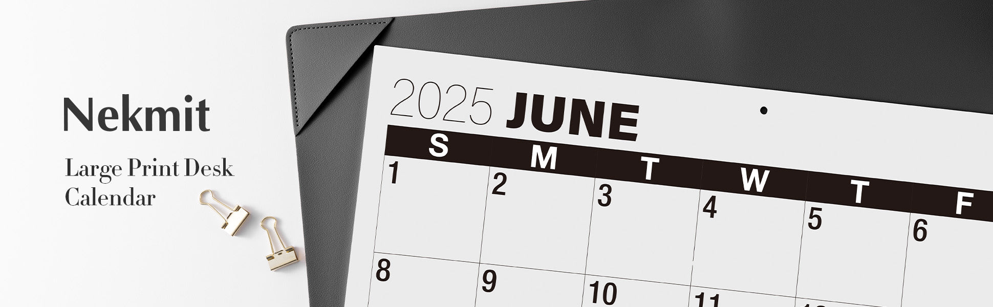 Nekmit 2024 - 2025 Large Desk Calendar with Desktop Mat 21" x 16.5"
