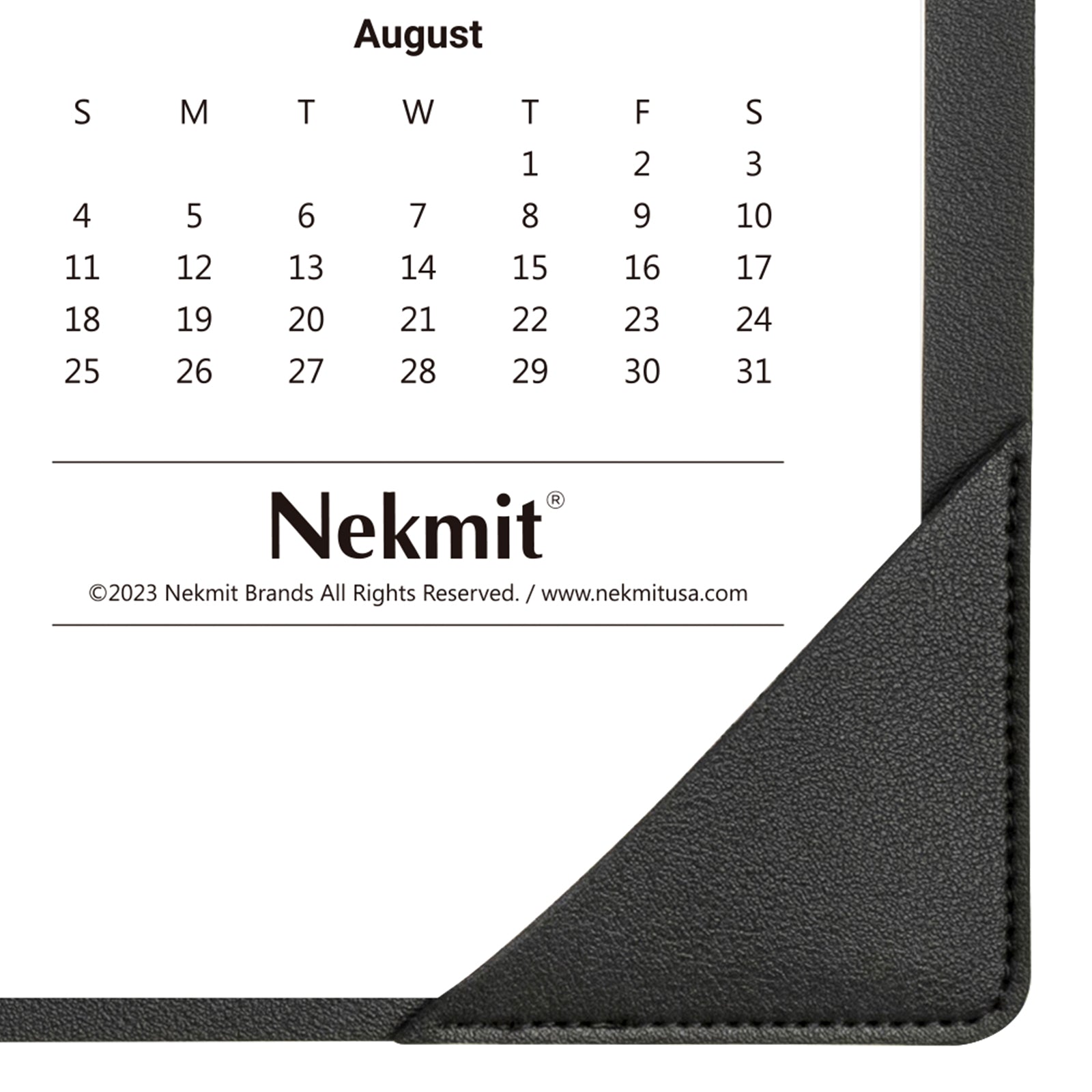 Nekmit 2024 - 2025 PU Large Desk Pad Calendar 21" x 16.5" 