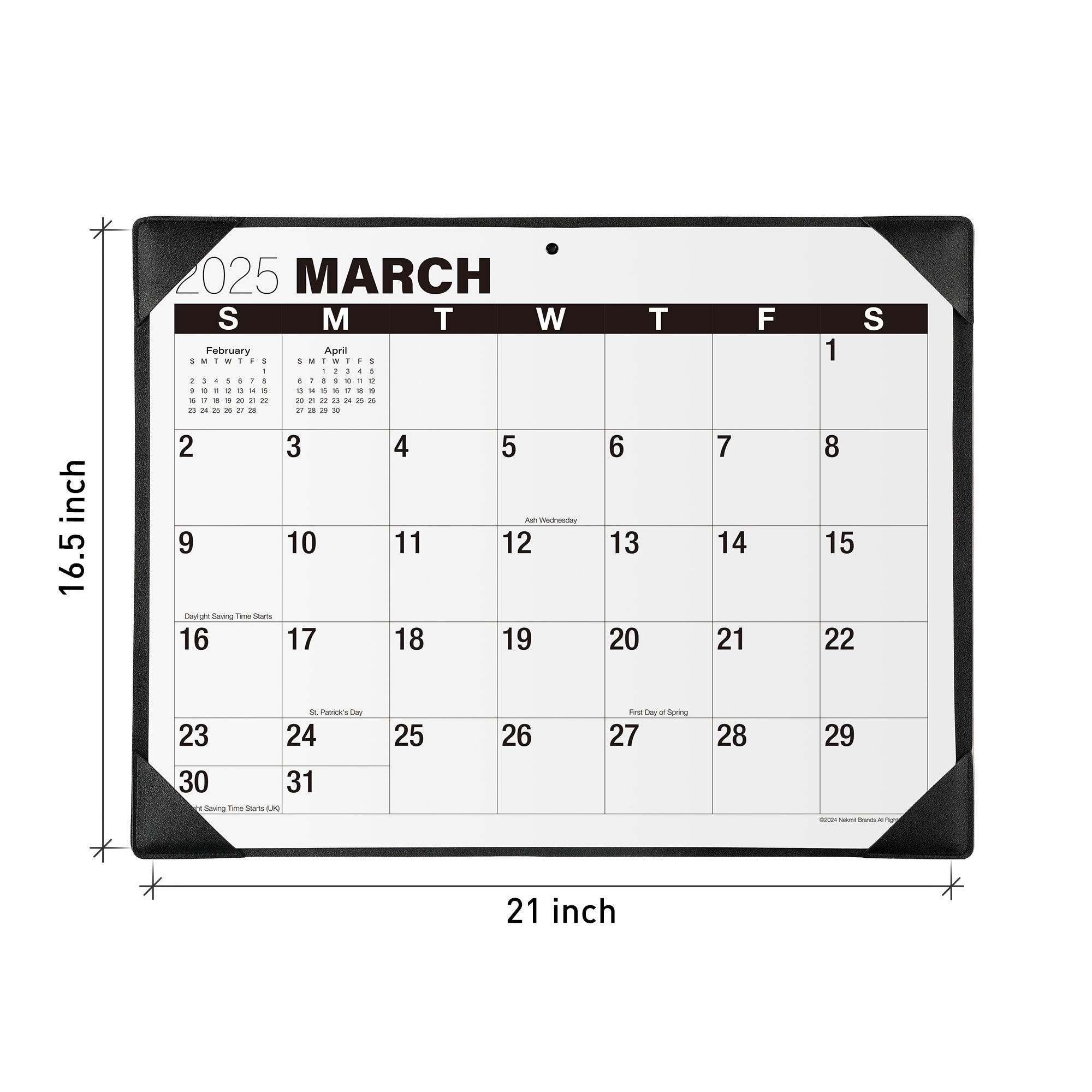 Nekmit 2025 - 2026 Large Desk Calendar-Big Font 21" x 16.5"