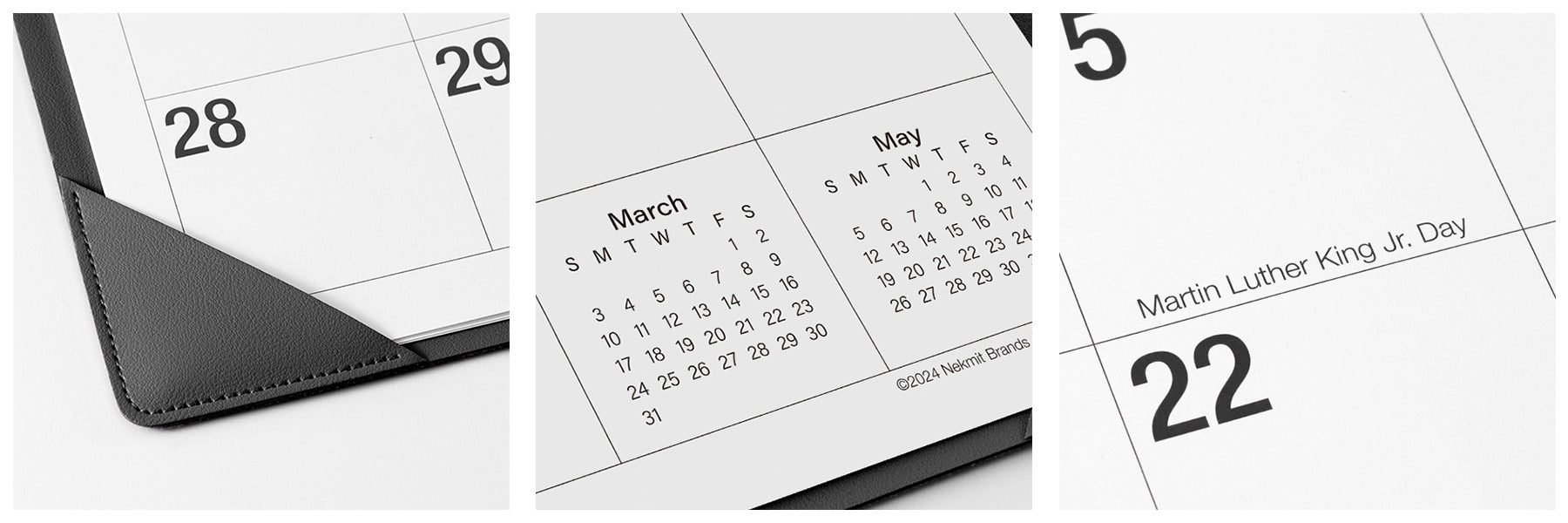 Nekmit 2025 Large Desk Calendar-Big Font 21" x 16.5"
