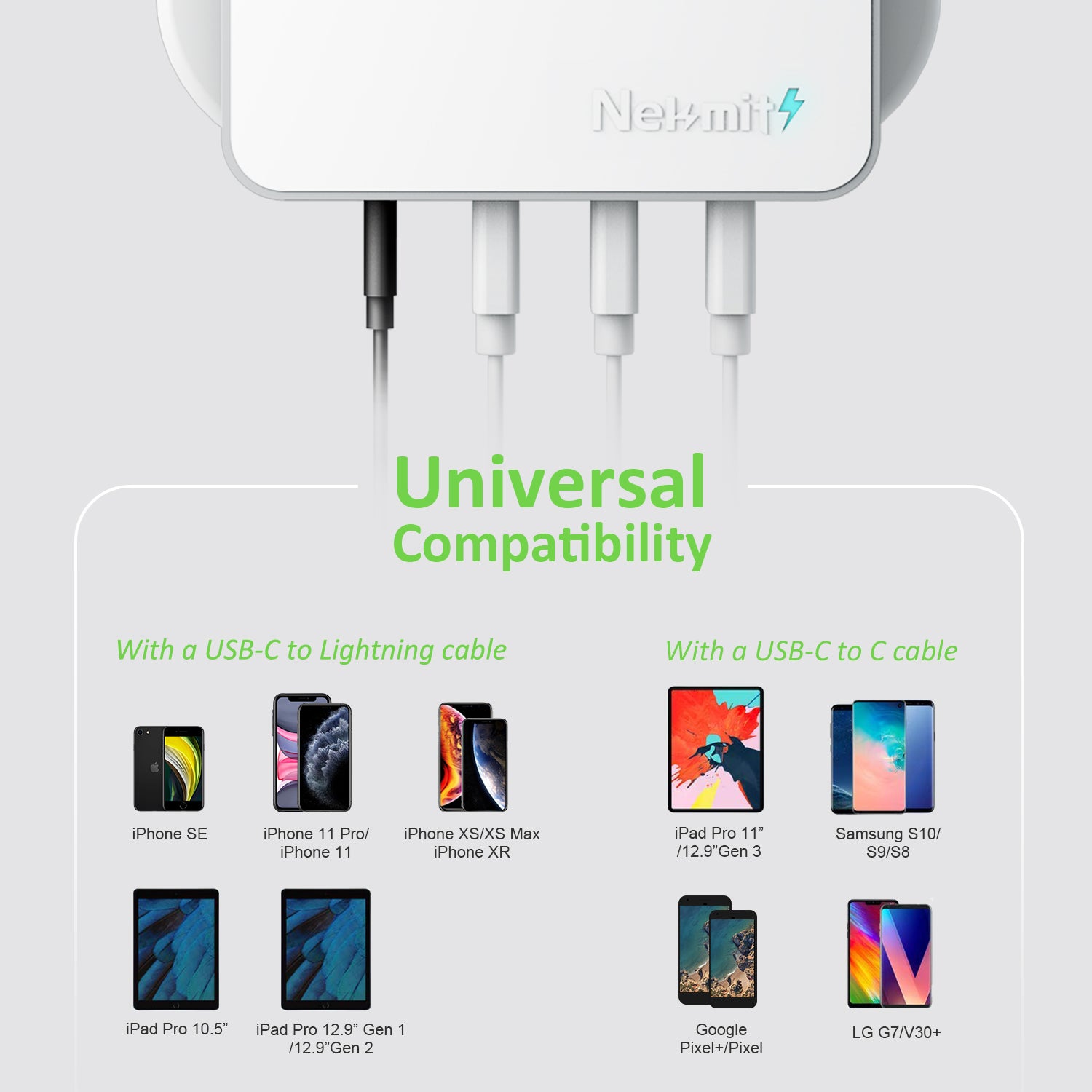 Nekmit 42W 4-Port USB-C Fast Wall Charger 250317-3