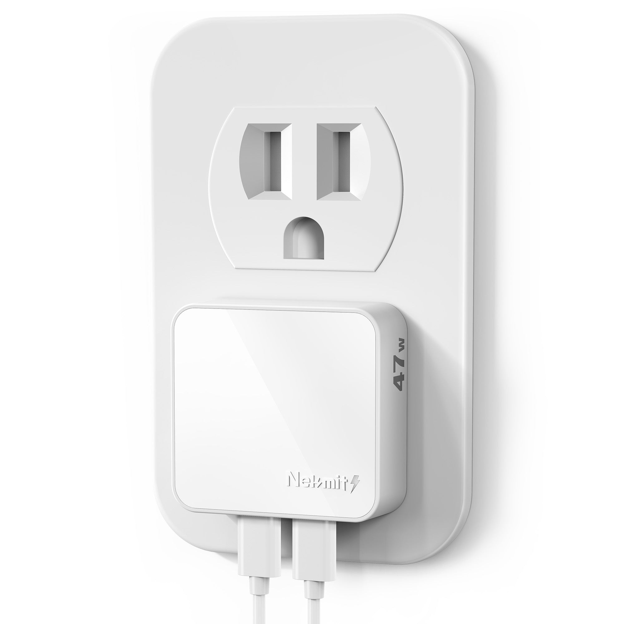 Nekmit 47W Dual Ports Flat USB-C Wall Charger PPS Fast Charging