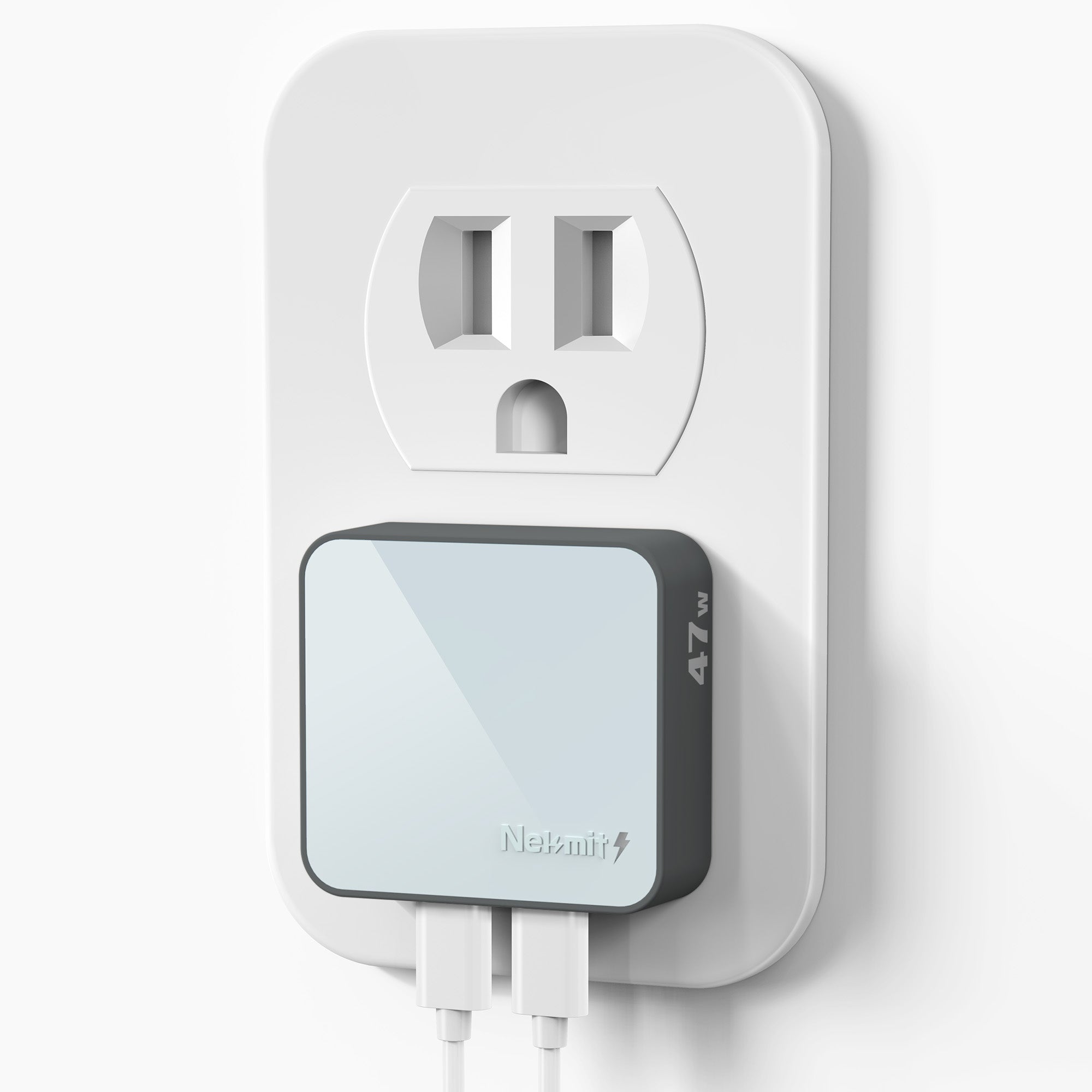 Nekmit 47W Dual Ports Flat USB-C Wall Charger PPS Fast Charging