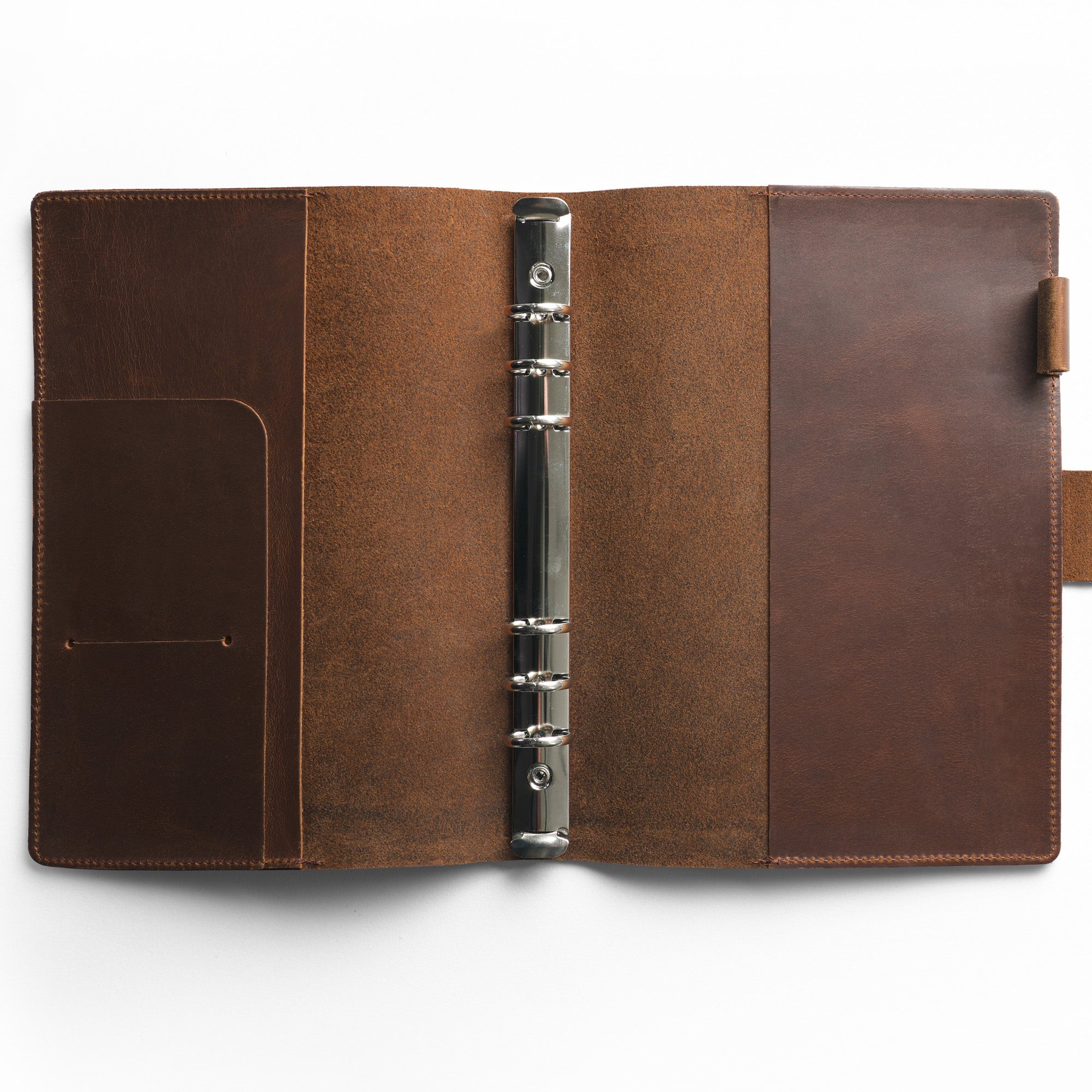Nekmit A5 6-Ring Binder Genuine Leather Planner Cover