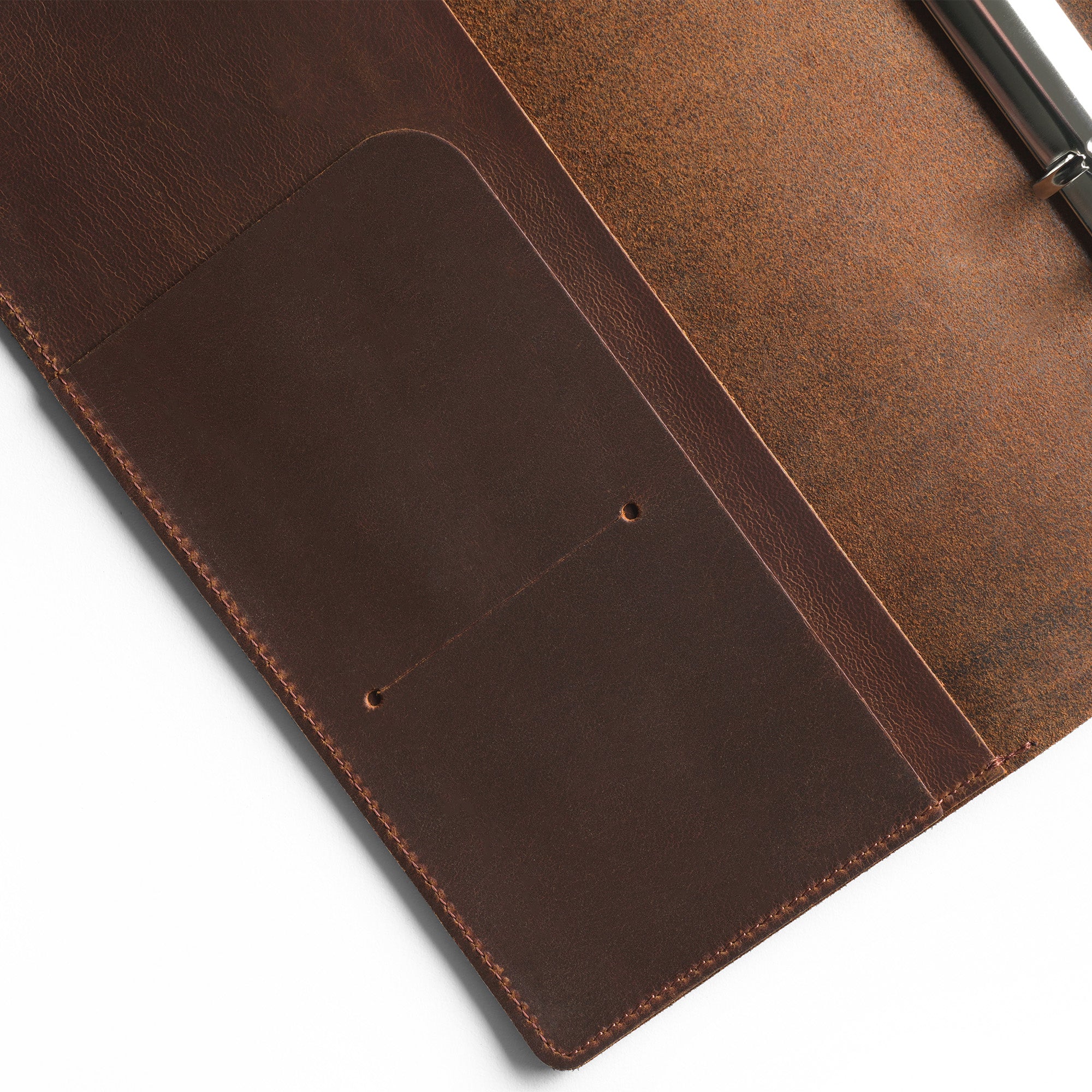 Nekmit A5 6-Ring Binder Genuine Leather Planner Cover