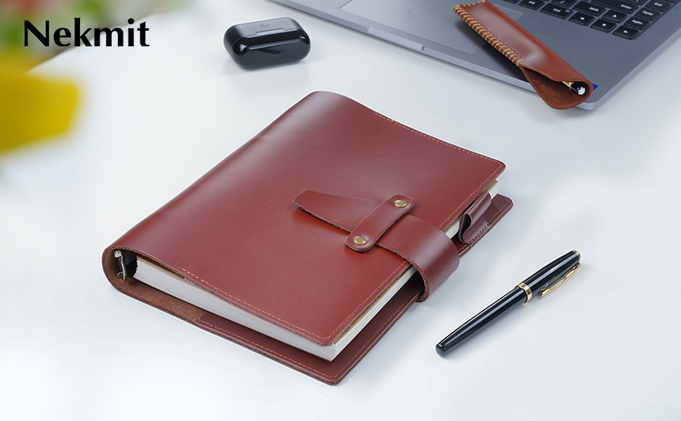 Nekmit Binder Genuine Leather Planner 2022 A+5