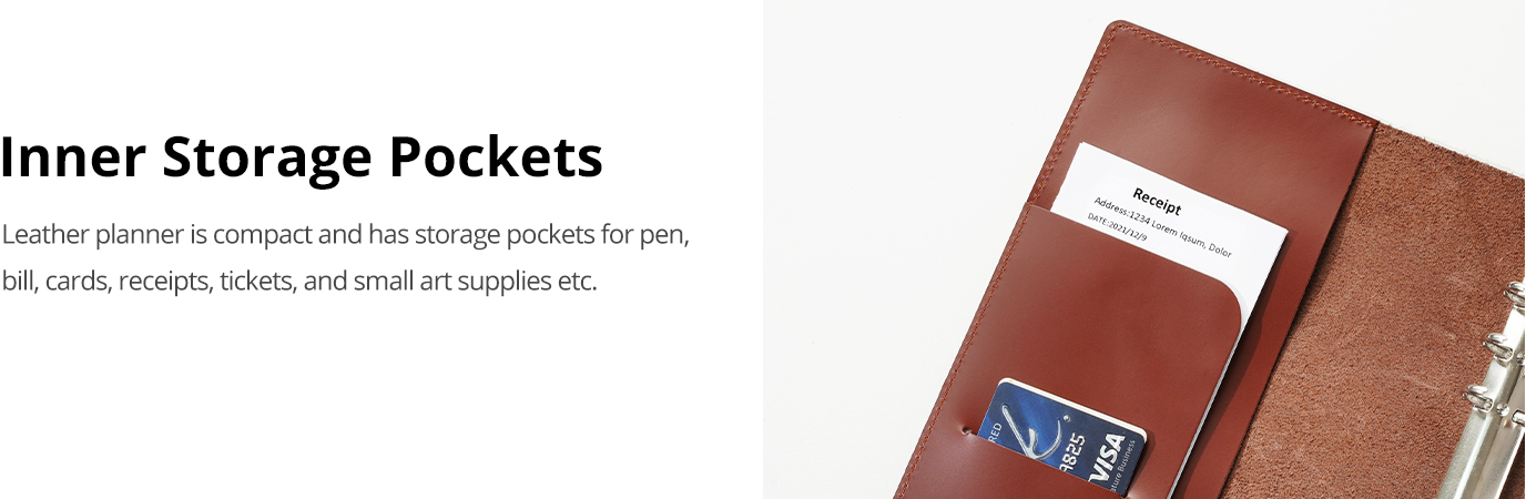 Nekmit Jul 2024 - Dec 2025 Binder Genuine Leather Planner