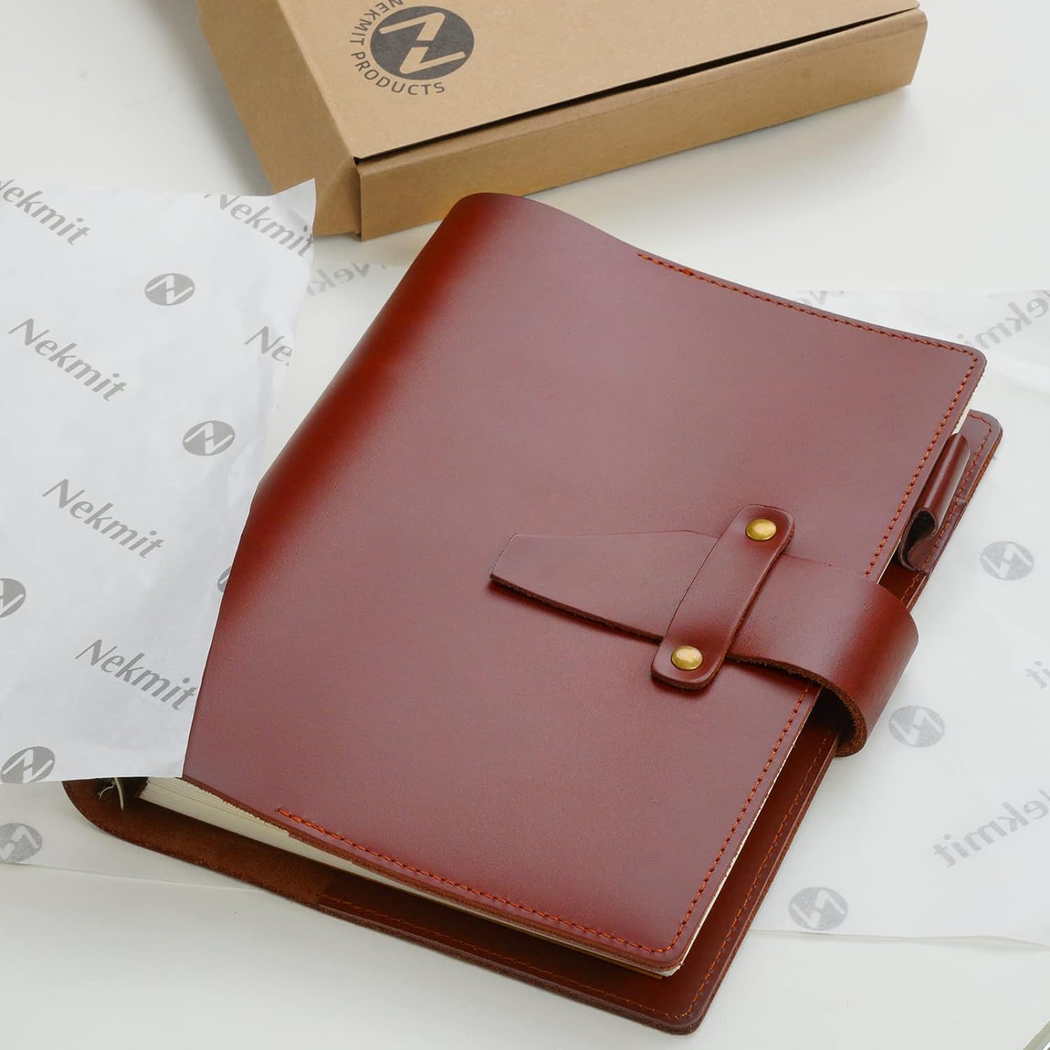 Nekmit Jan 2025 - Dec 2025 Binder Genuine Leather Planner
