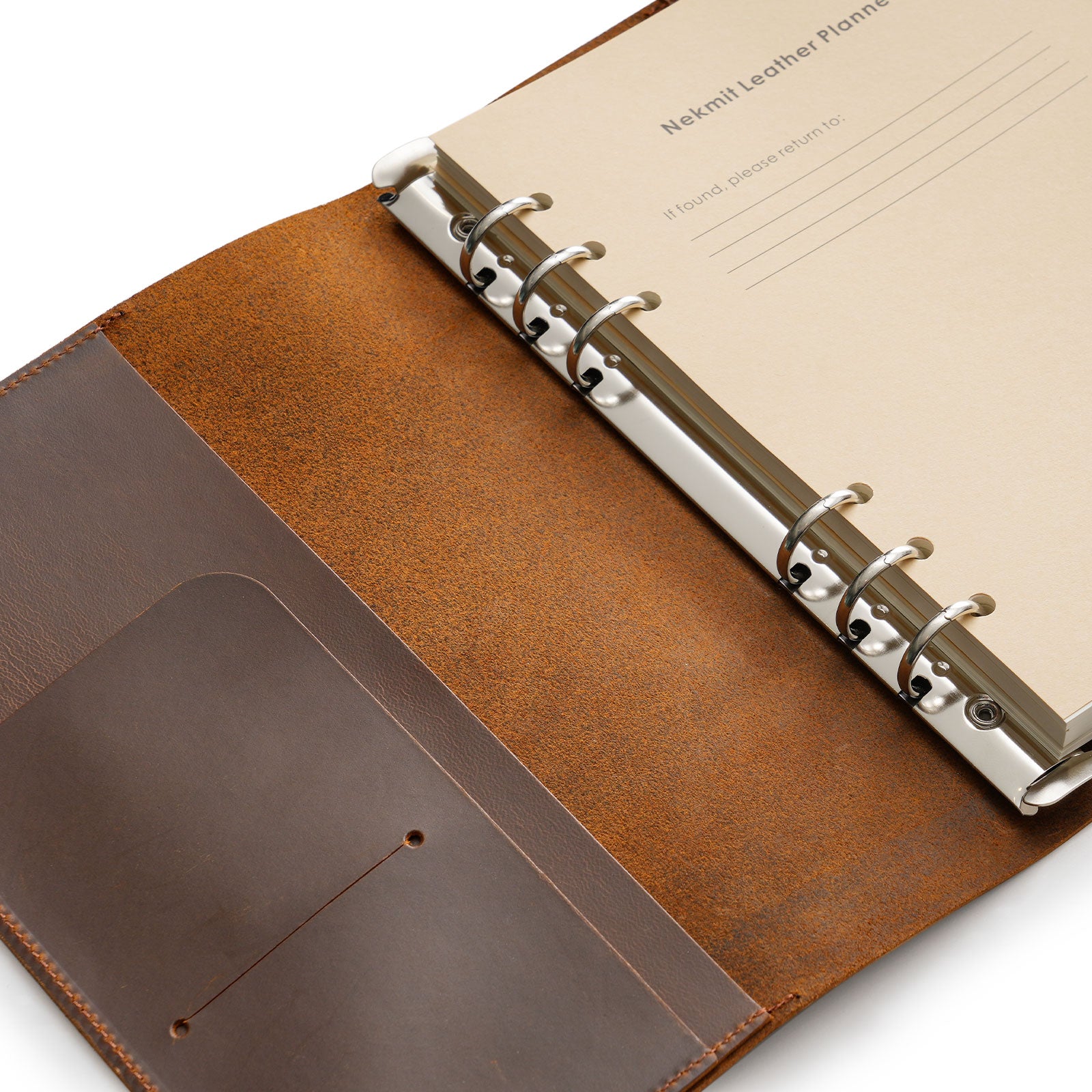 Nekmit Jul 2024 to Jun 2025 Refills for Binder Genuine Leather Planner