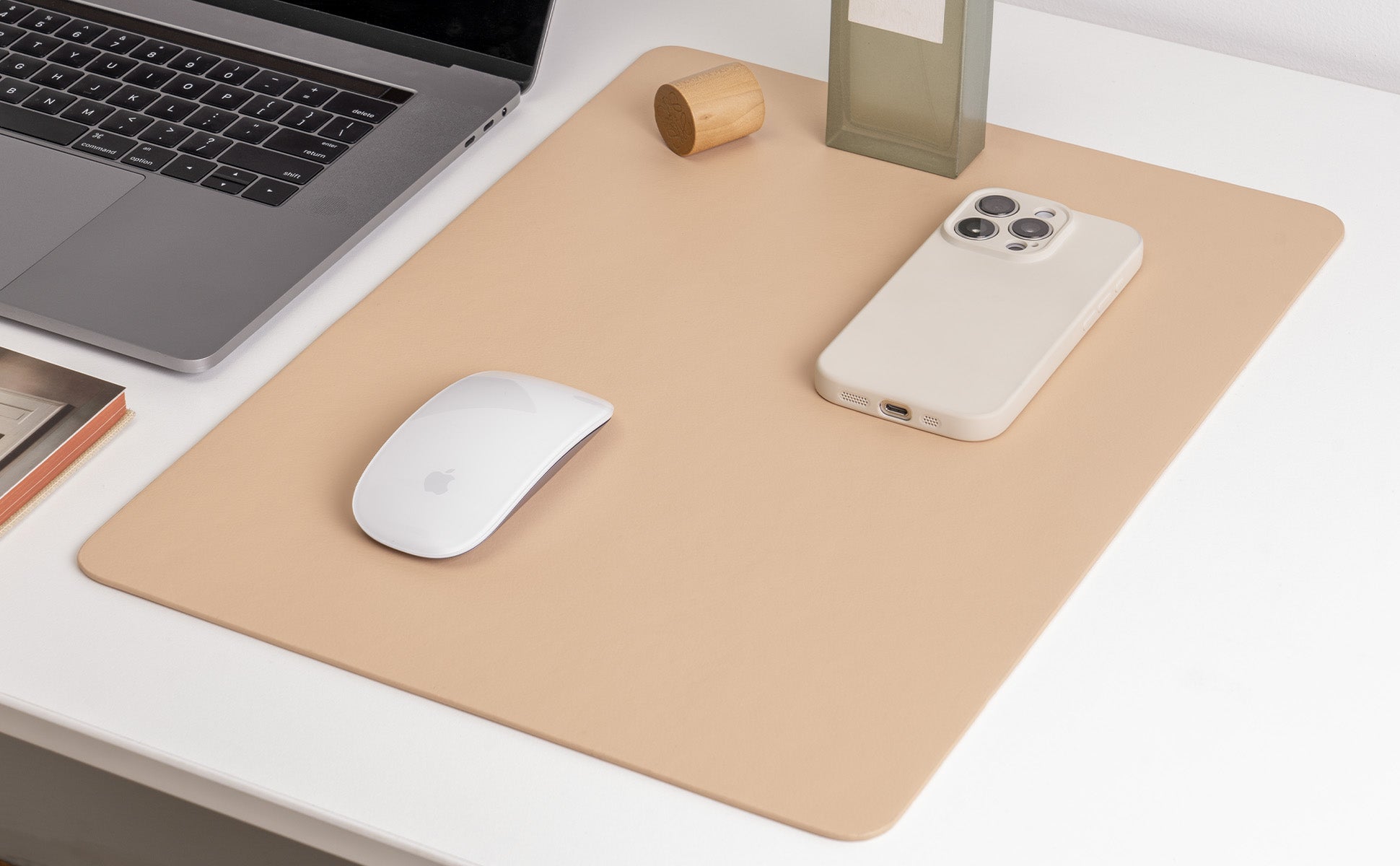 Nekmit Leather Desk Blotter Pad Apricot
