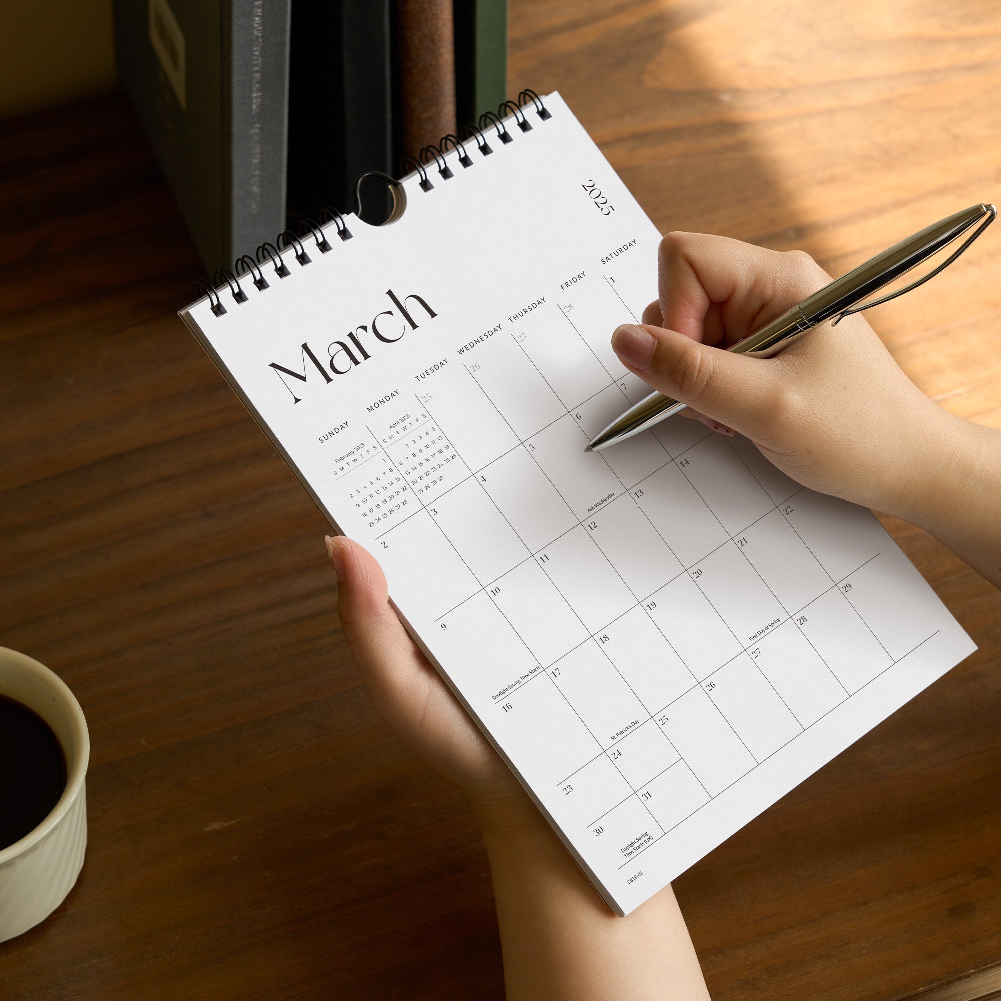 Nekmit Simplified 2025 - 2026 Mini Wall Calendar 9" x 6"