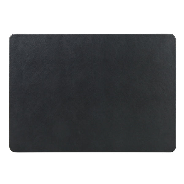 Leather Conference Desk Blotter Pad 17 x 12 Inches, Black