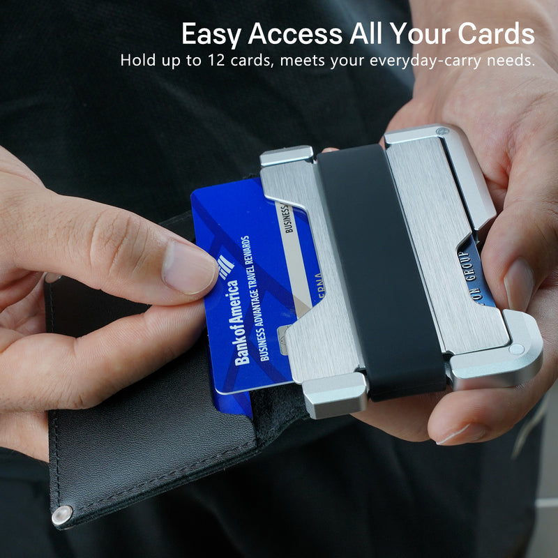 Nekmit Airtag Wallet for Men - Bifold Genuine Leather Wallet with RFID