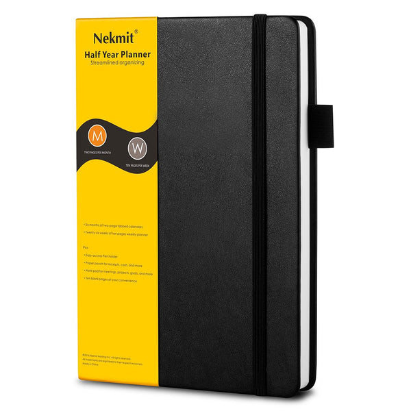 Undated Daily Planner Hardcover Black