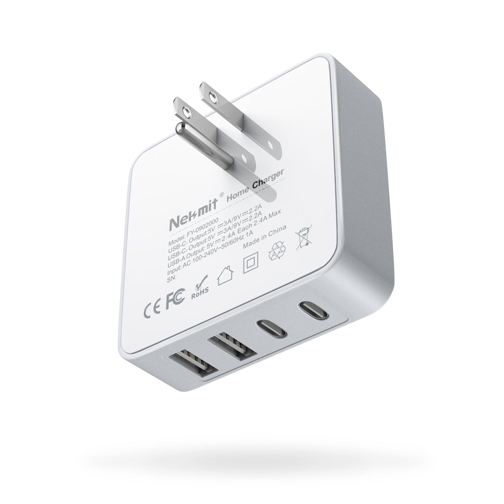 Nekmit 52W Thin Flat 4-Port PD Wall Charger