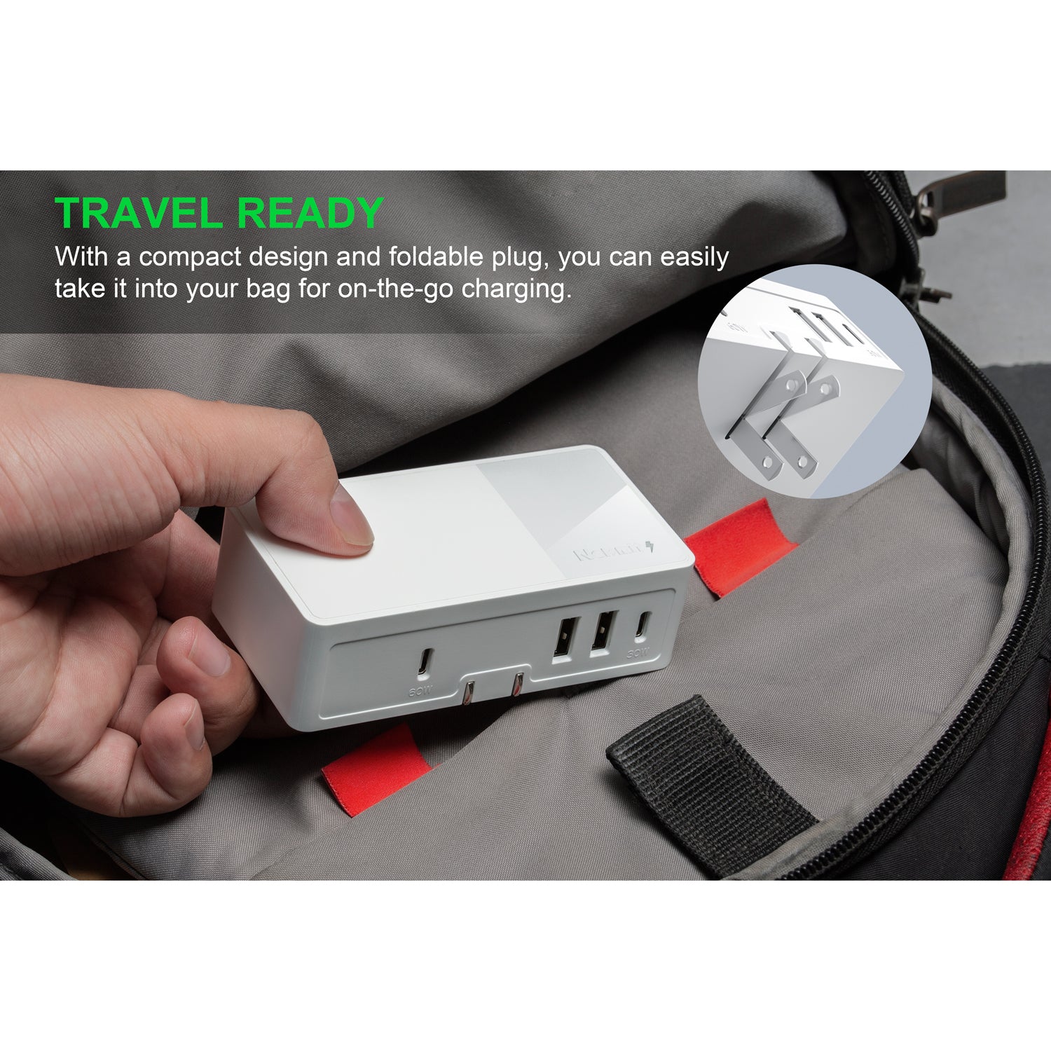 Nekmit 90W 4-Port USB-C Travel Charger With PD 3.0 GaN Tech